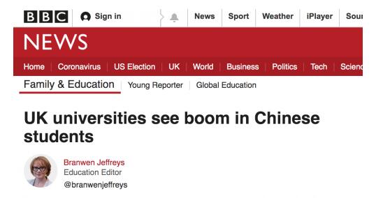 英国远超美国成为中国留学生首选国家！