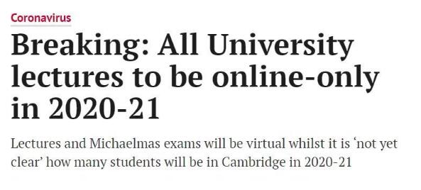 秒变函授大学？剑桥大学未来将以网络授课
