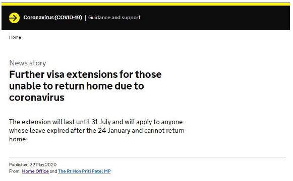 英国6月开放签证，滞英签证可延期至7月！