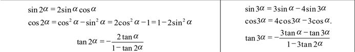 Alevel数学三角函数公式表2