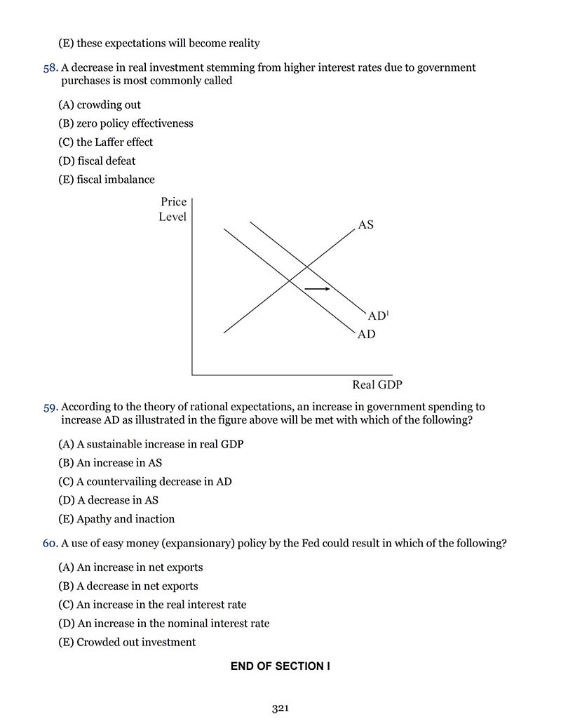 AP宏观经济学真题及答案和讲解-试卷Paper 1