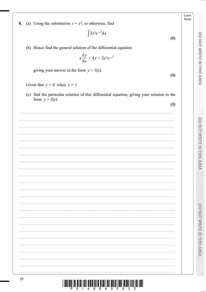 ALEVEL进阶数学真题及答案和讲解-试卷Paper 2