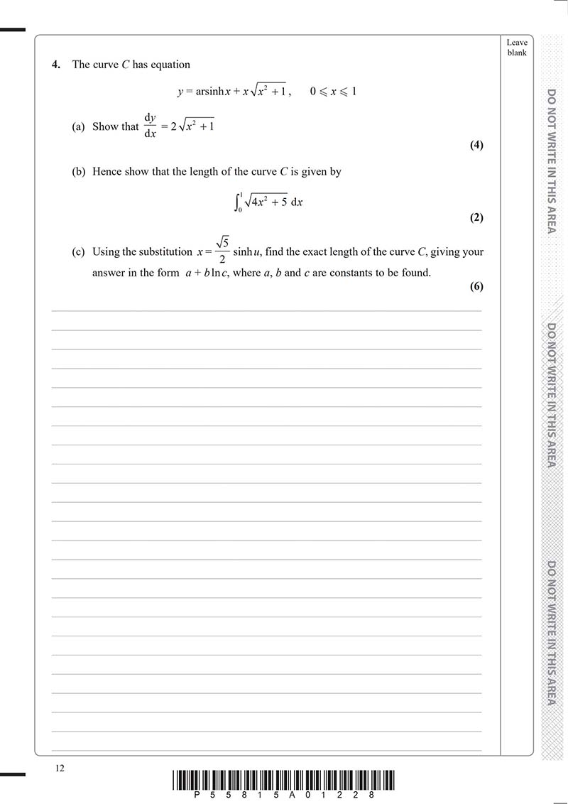 ALEVEL进阶数学真题及答案和讲解-试卷Paper 3