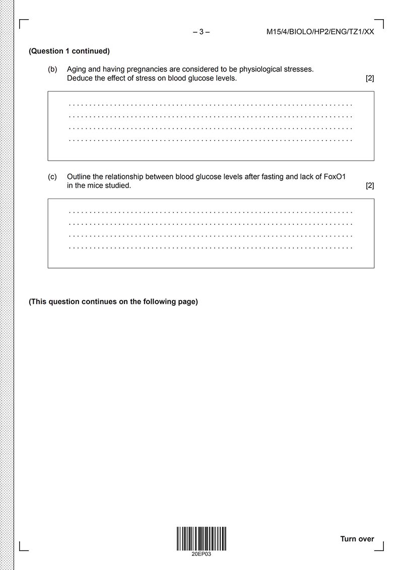 IB生物HL真题及答案和讲解-试卷Paper 2